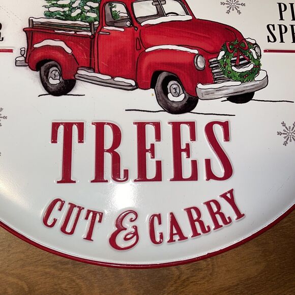 Burton And Burton 15 Inch Round Christmas Trees Sign Indoor Outdoor - Picture 5 of 11